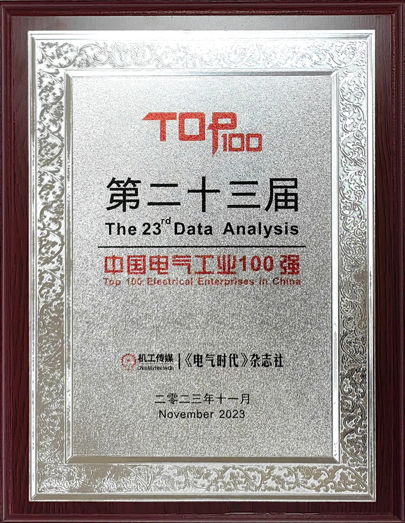 第二十三届中国电气工业100强